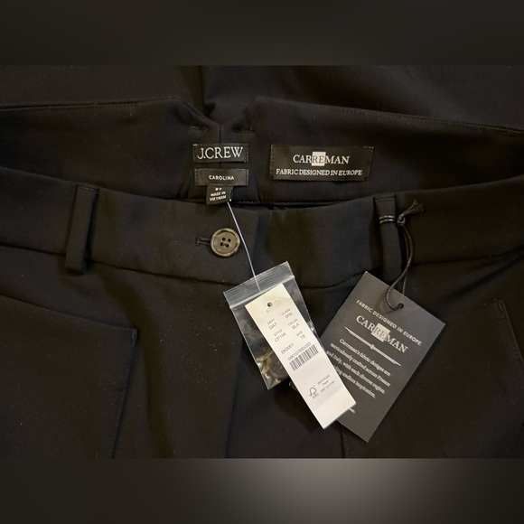 NWT J.Crew Tall Carolina Pant in Four-Season Stretch Size 8T Black - Picture 4 of 4